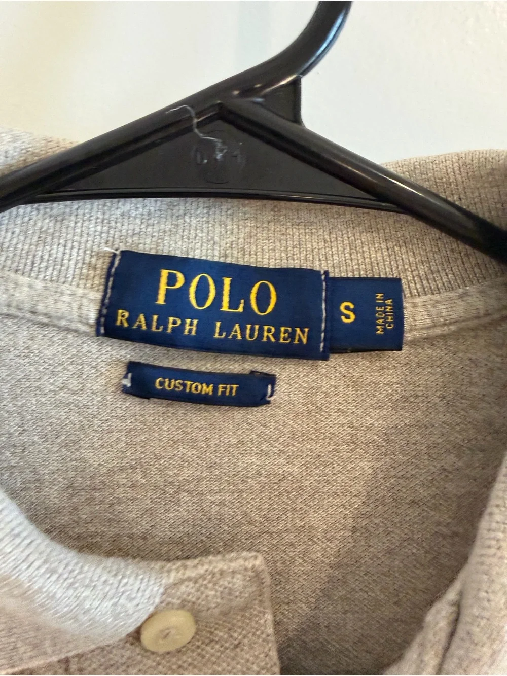 Polo by Ralph Lauren Men's Gray/Brown Polo Shirt